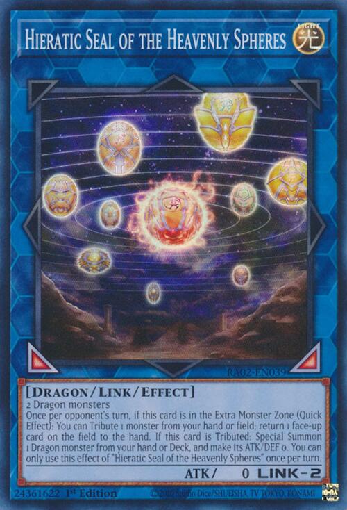 Hieratic Seal of the Heavenly Spheres [RA02-EN039] Super Rare - Yugioh Cards For Your TCG Needs!