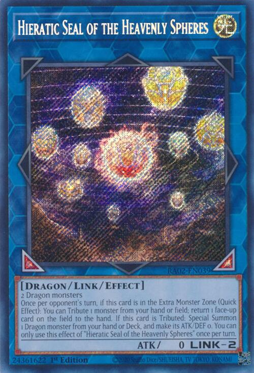 Hieratic Seal of the Heavenly Spheres (Secret Rare) [RA02-EN039] Secret Rare - Yugioh Cards For Your TCG Needs!