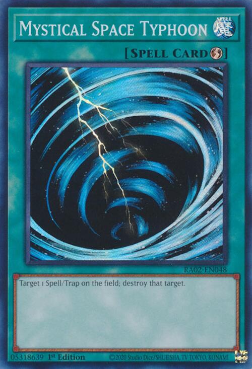 Mystical Space Typhoon [RA02-EN048] Super Rare - Yugioh Cards For Your TCG Needs!