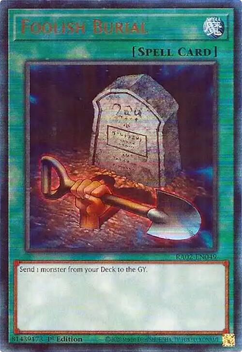 Foolish Burial (PUR) [RA02-EN049] Prismatic Ultimate Rare - Yugioh Cards For Your TCG Needs!