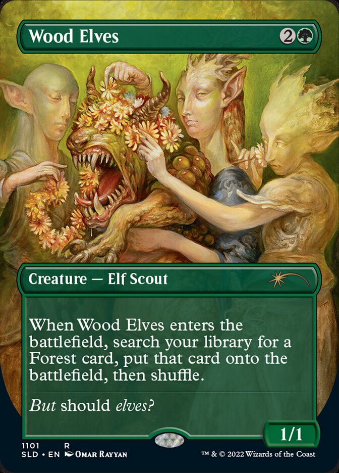 Wood Elves (Borderless) [Secret Lair Drop Series] Magic: The Gathering