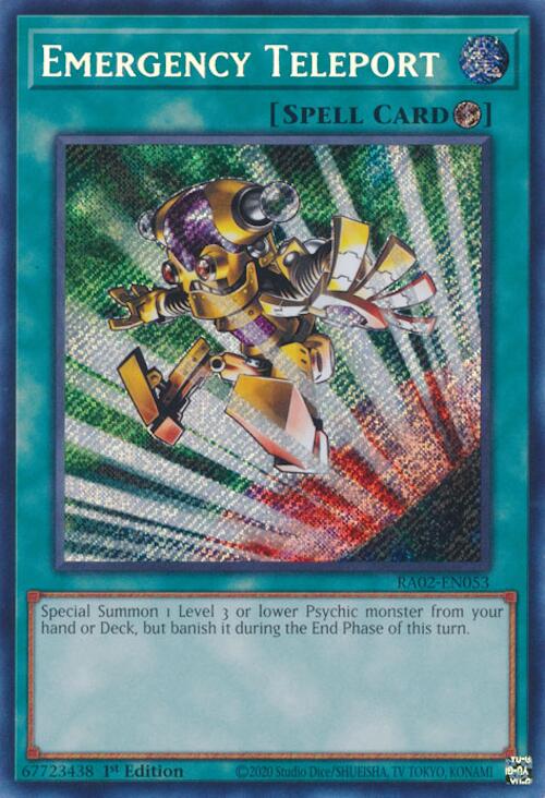 Emergency Teleport (Secret Rare) [RA02-EN053] - Yugioh Cards For Your TCG Needs!