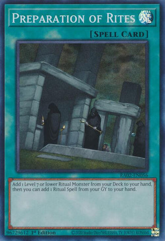 Preparation of Rites [RA02-EN056] Super Rare - Yugioh Cards For Your TCG Needs!