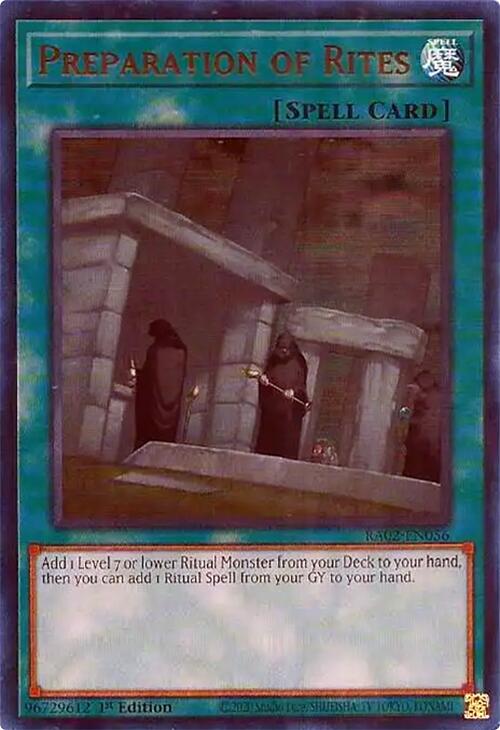 Preparation of Rites (UR) [RA02-EN056] Ultra Rare - Yugioh Cards For Your TCG Needs!
