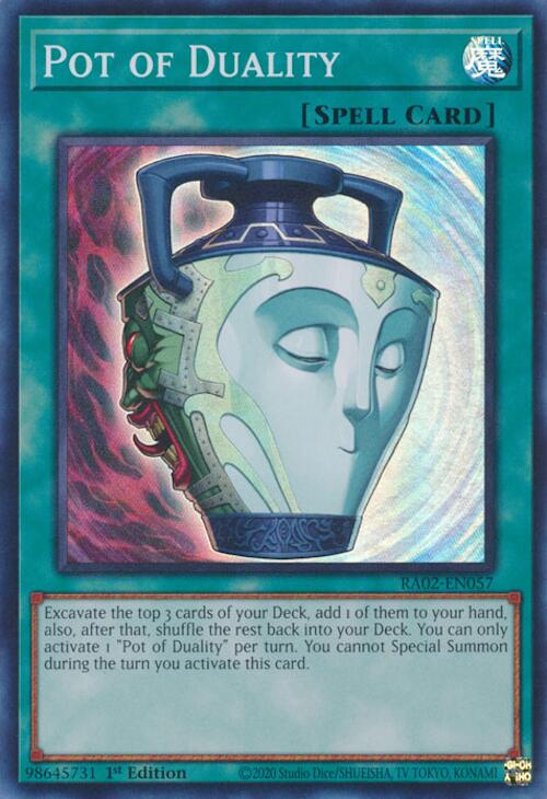 Pot of Duality [RA02-EN057] Super Rare - Yugioh Cards For Your TCG Needs!