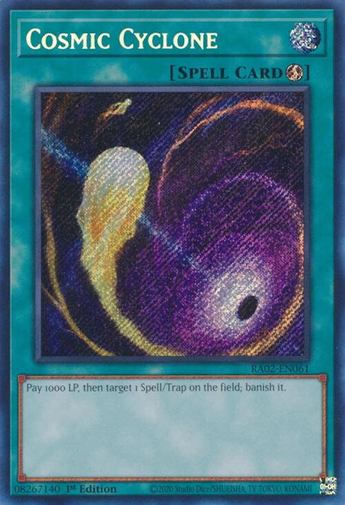 Cosmic Cyclone [RA02-EN061] Secret Rare - Yugioh Cards For Your TCG Needs!