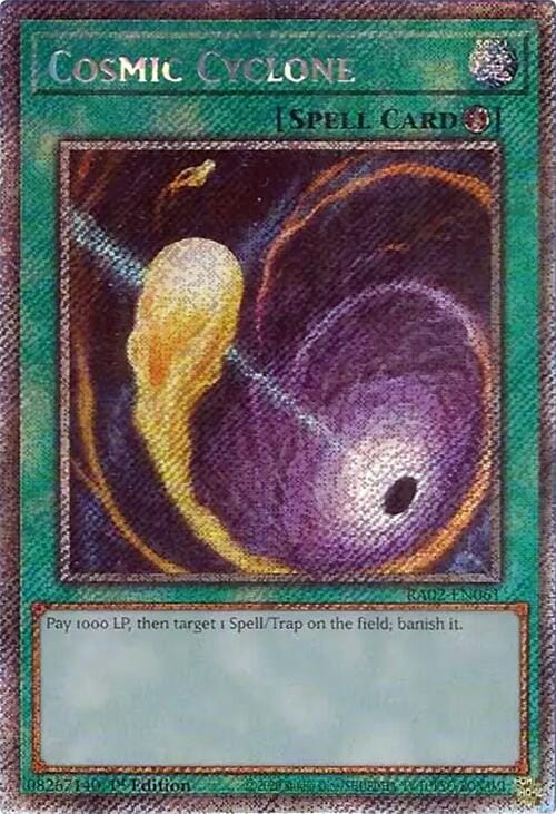 Cosmic Cyclone (Platinum Secret Rare) [RA02-EN061] - Yugioh Cards For Your TCG Needs!