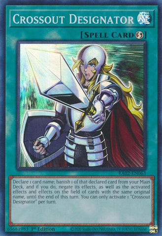 Crossout Designator [RA02-EN063] Super Rare - Yugioh Cards For Your TCG Needs!