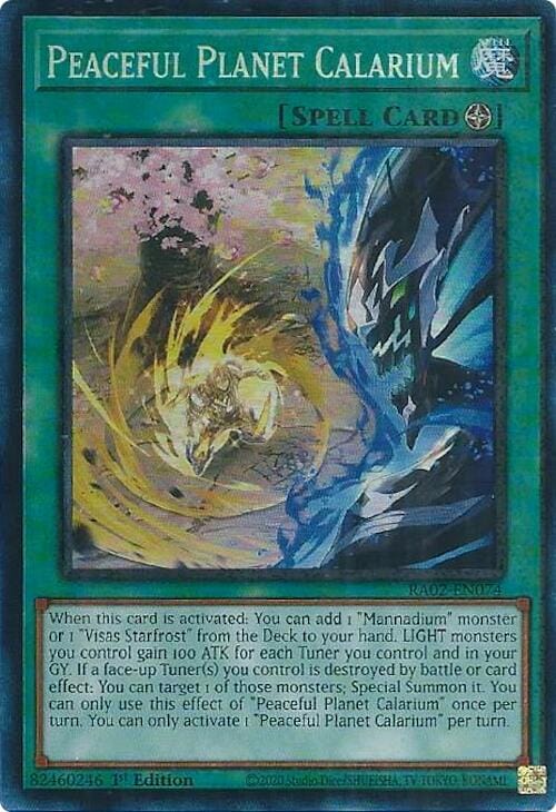 Peaceful Planet Calarium (PCR) [RA02-EN074] Prismatic Collector's Rare - Yugioh Cards For Your TCG Needs!