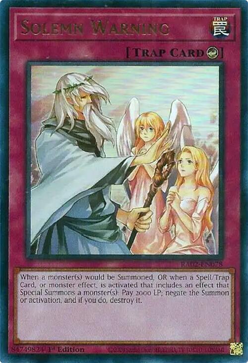 Solemn Warning (UR) [RA02-EN078] Ultra Rare - Yugioh Cards For Your TCG Needs!