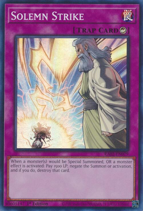 Solemn Strike [RA02-EN079] Super Rare - Yugioh Cards For Your TCG Needs!