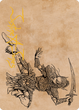 Lae'zel, Vlaakith's Champion Art Card (Gold-Stamped Signature) [Commander Legends: Battle for Baldur's Gate Art Series] Magic: The Gathering