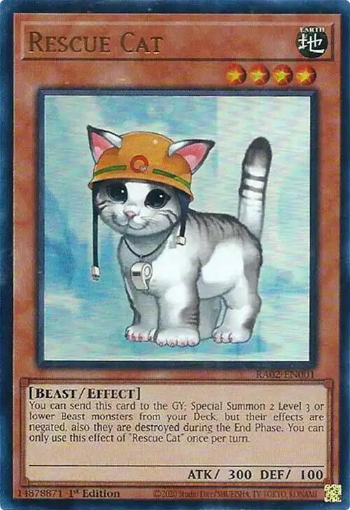 Rescue Cat [RA02-EN001] Ultra Rare - Yugioh Cards For Your TCG Needs!