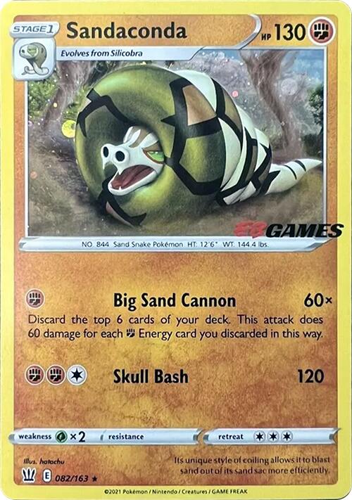 Sandaconda (082/163) (EB Games Exclusive) [Sword & Shield: Battle Styles] Pokémon