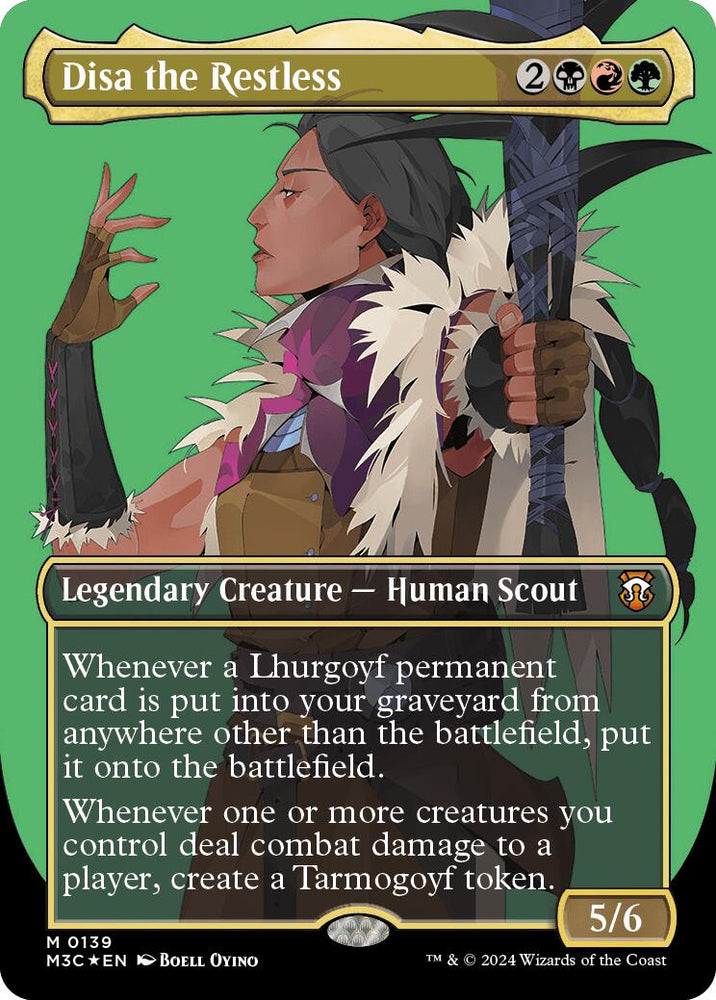 Disa the Restless (Borderless) (Ripple Foil) [Modern Horizons 3 Commander] Magic: The Gathering