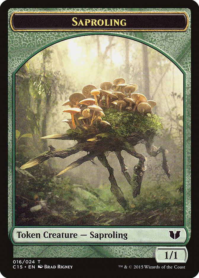 Snake (017) // Saproling Double-Sided Token [Commander 2015 Tokens] Magic: The Gathering