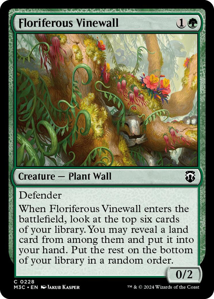 Floriferous Vinewall [Modern Horizons 3 Commander] Magic: The Gathering