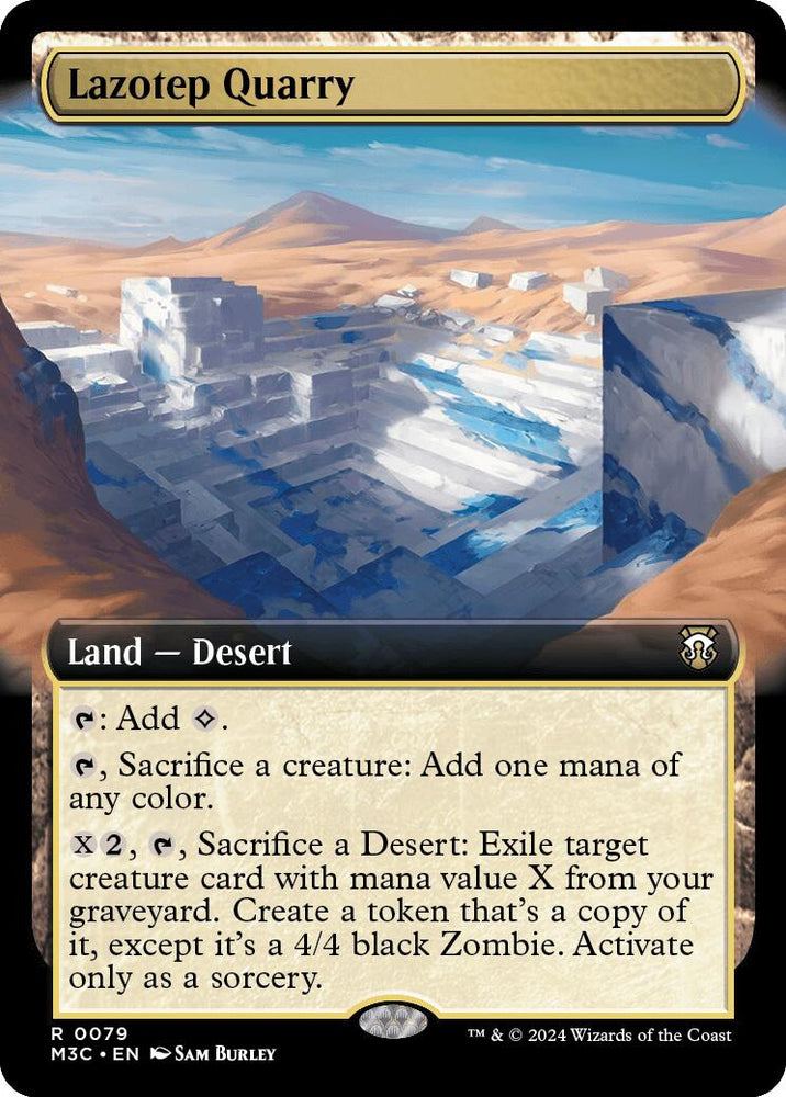 Lazotep Quarry (Extended Art) (Ripple Foil) [Modern Horizons 3 Commander] Magic: The Gathering