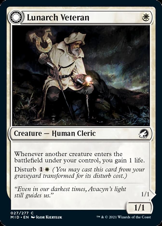 Lunarch Veteran // Luminous Phantom [Innistrad: Midnight Hunt] Magic: The Gathering