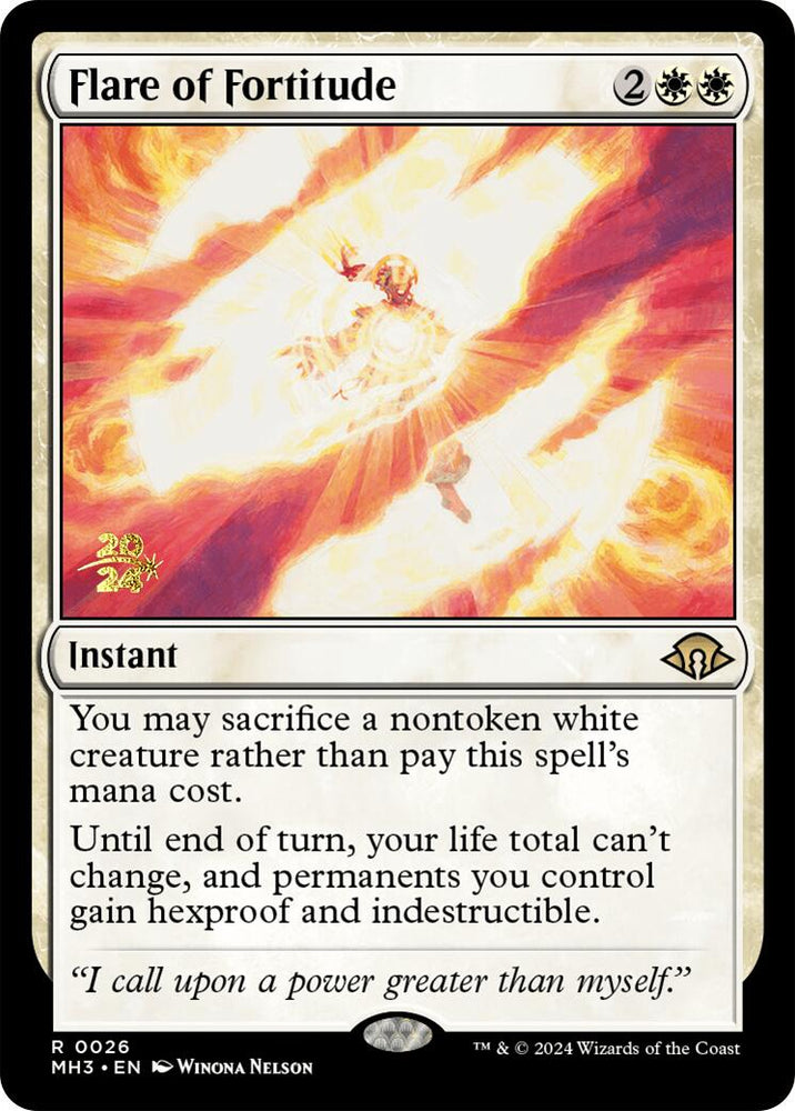 Flare of Fortitude [Modern Horizons 3 Prerelease Promos] Magic: The Gathering