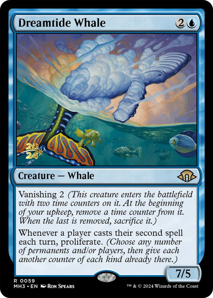 Dreamtide Whale [Modern Horizons 3 Prerelease Promos] Magic: The Gathering