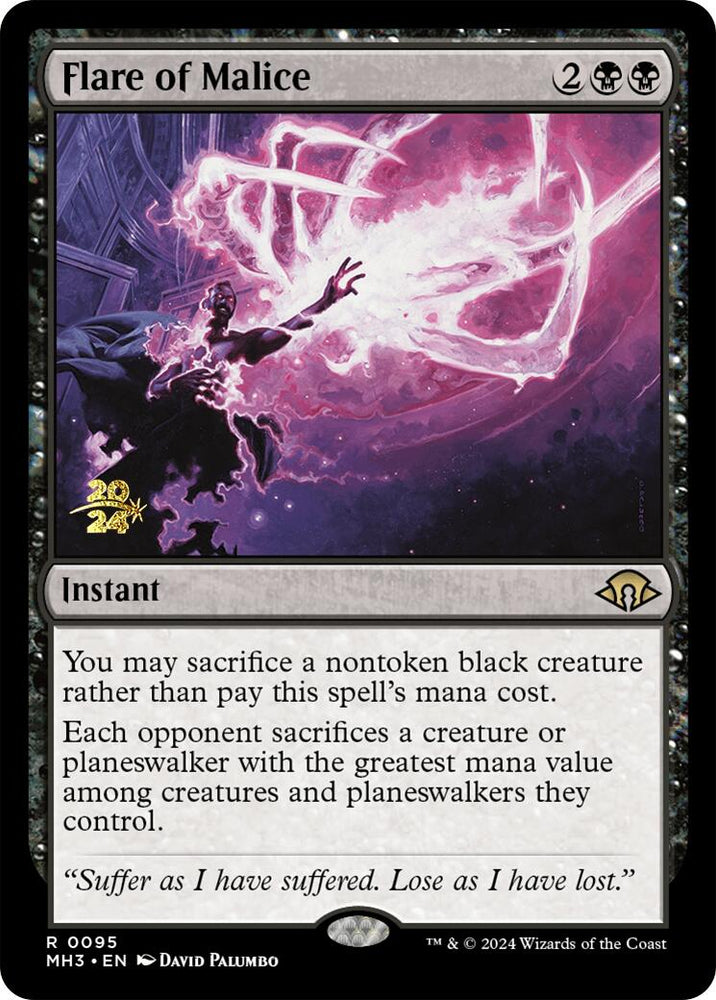 Flare of Malice [Modern Horizons 3 Prerelease Promos] Magic: The Gathering