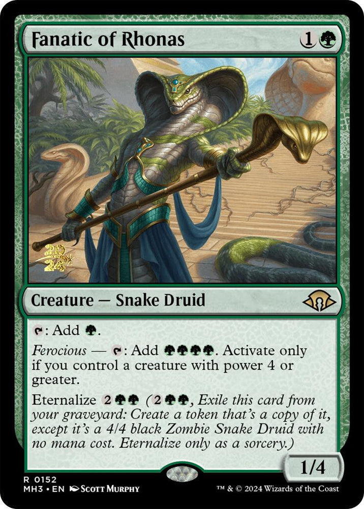 Fanatic of Rhonas [Modern Horizons 3 Prerelease Promos] Magic: The Gathering