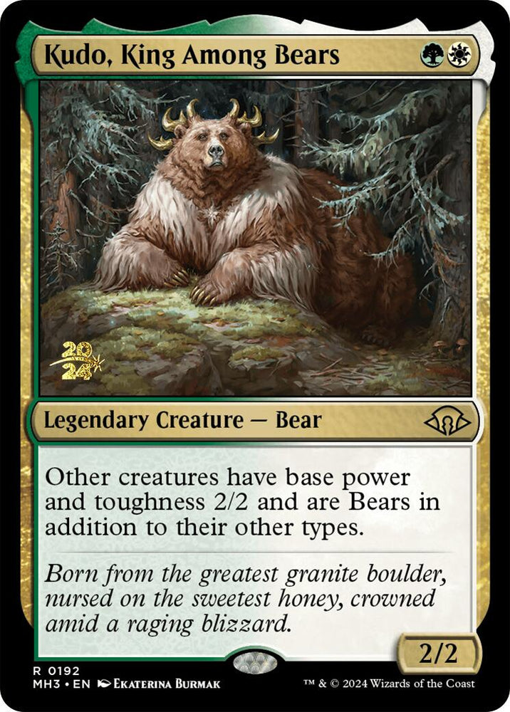 Kudo, King Among Bears [Modern Horizons 3 Prerelease Promos] Magic: The Gathering