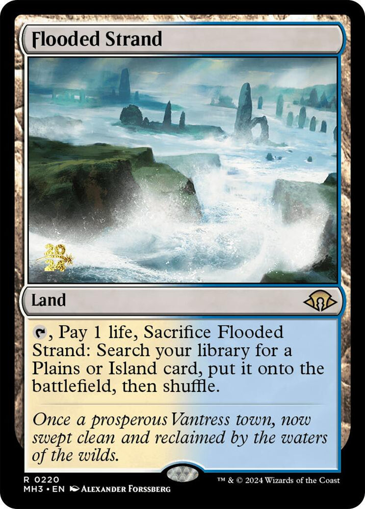 Flooded Strand [Modern Horizons 3 Prerelease Promos] Magic: The Gathering