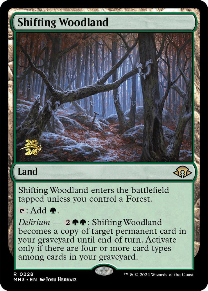 Shifting Woodland [Modern Horizons 3 Prerelease Promos] Magic: The Gathering