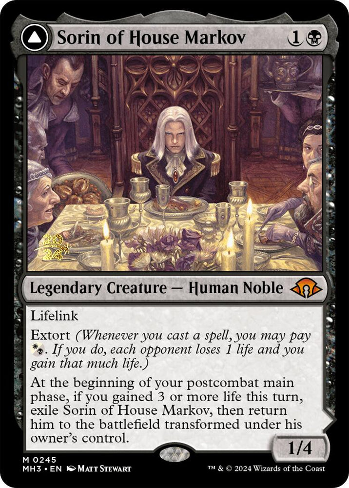 Sorin of House Markov [Modern Horizons 3 Prerelease Promos] Magic: The Gathering