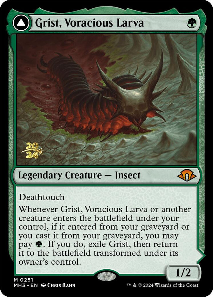 Grist, Voracious Larva [Modern Horizons 3 Prerelease Promos] Magic: The Gathering