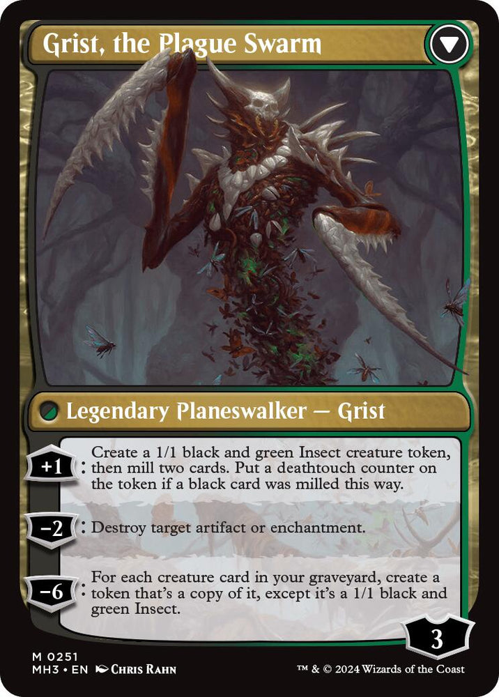 Grist, Voracious Larva [Modern Horizons 3 Prerelease Promos] Magic: The Gathering