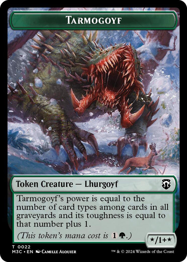 Tarmogoyf // Goblin Double-Sided Token [Modern Horizons 3 Commander Tokens] Magic: The Gathering
