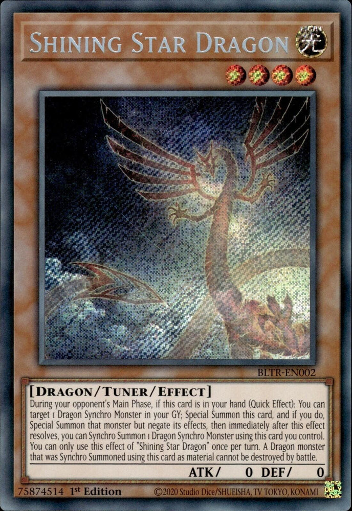 Shining Star Dragon [BLTR-EN002] Secret Rare - Yugioh Cards For Your TCG Needs!