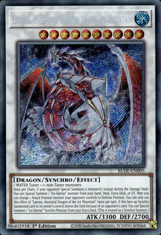 Lancea, Ancestral Dragon of the Ice Mountain [BLTR-EN005] Secret Rare - Yugioh Cards For Your TCG Needs!