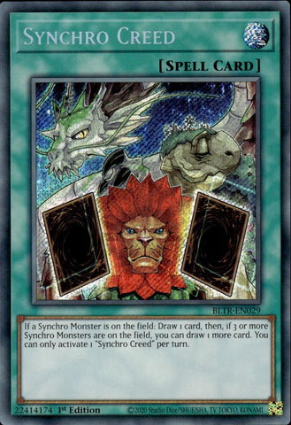 Synchro Creed [BLTR-EN029] Secret Rare - Yugioh Cards For Your TCG Needs!