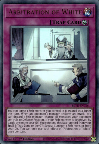 Arbitration of White [BLTR-EN036] Ultra Rare - Yugioh Cards For Your TCG Needs!