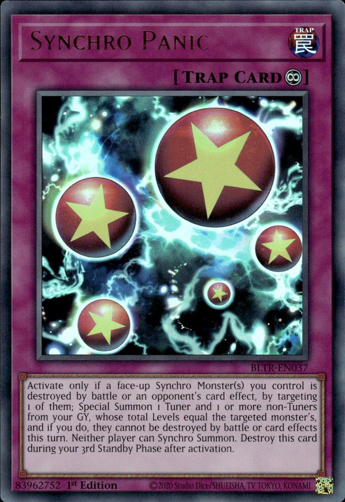 Synchro Panic [BLTR-EN037] Ultra Rare - Yugioh Cards For Your TCG Needs!