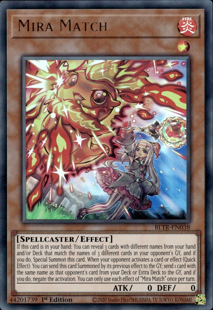 Mira Match [BLTR-EN038] Ultra Rare - Yugioh Cards For Your TCG Needs!