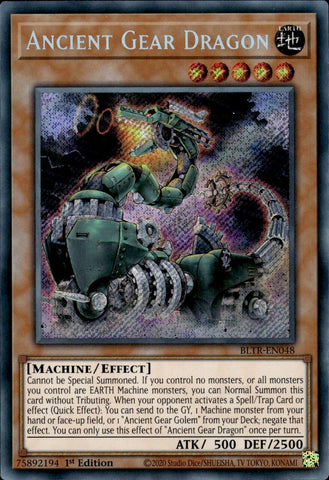 Ancient Gear Dragon [BLTR-EN048] Secret Rare - Yugioh Cards For Your TCG Needs!