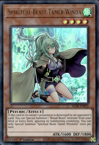 Spiritual Beast Tamer Winda [BLTR-EN070] Ultra Rare - Yugioh Cards For Your TCG Needs!