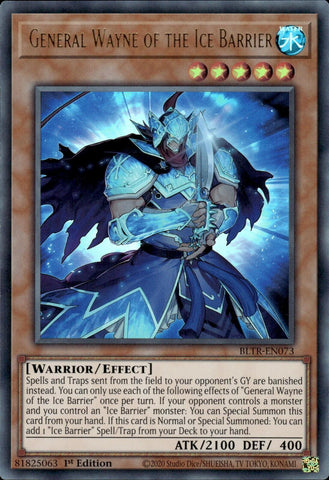 General Wayne of the Ice Barrier [BLTR-EN073] Ultra Rare - Yugioh Cards For Your TCG Needs!