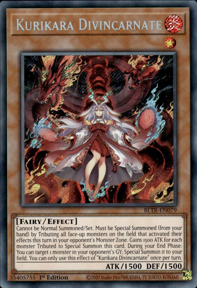 Kurikara Divincarnate [BLTR-EN079] Secret Rare - Yugioh Cards For Your TCG Needs!