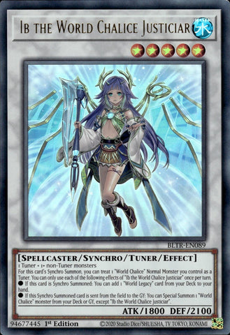 Ib the World Chalice Justiciar [BLTR-EN089] Ultra Rare - Yugioh Cards For Your TCG Needs!