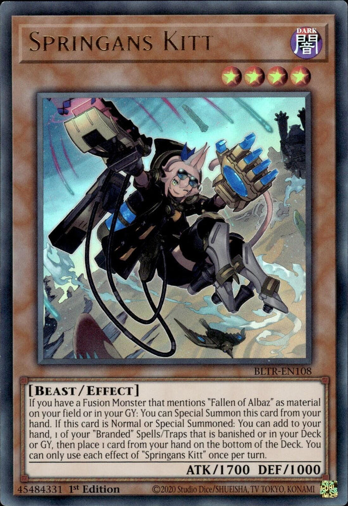 Springans Kitt [BLTR-EN108] Ultra Rare - Yugioh Cards For Your TCG Needs!