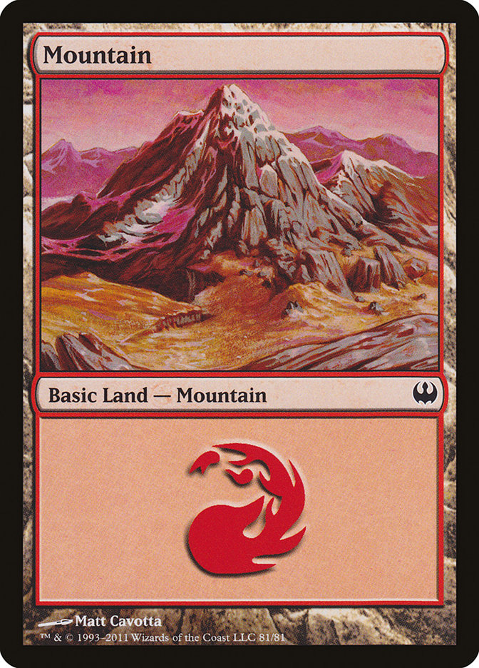 Mountain (81) [Duel Decks: Knights vs. Dragons] Magic: The Gathering