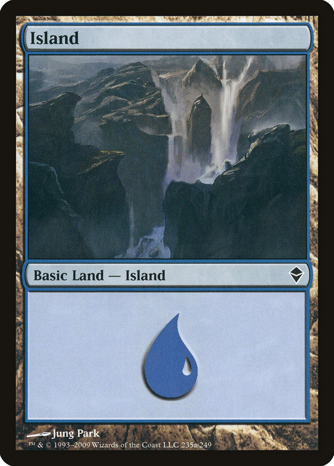 Island (235a) [Zendikar] Magic: The Gathering