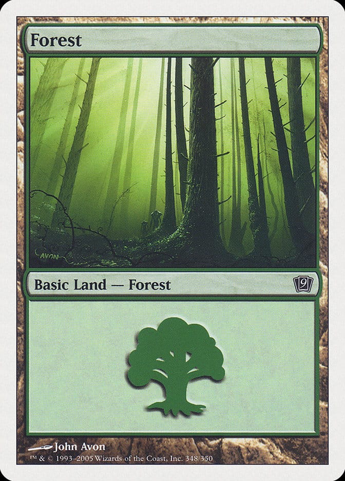 Forest (348) [Ninth Edition] Magic: The Gathering