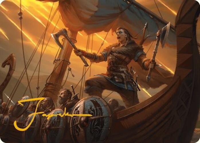 Eivor, Battle-Ready Art Card (Gold-Stamped Signature) [Assassin's Creed Art Series] Magic: The Gathering
